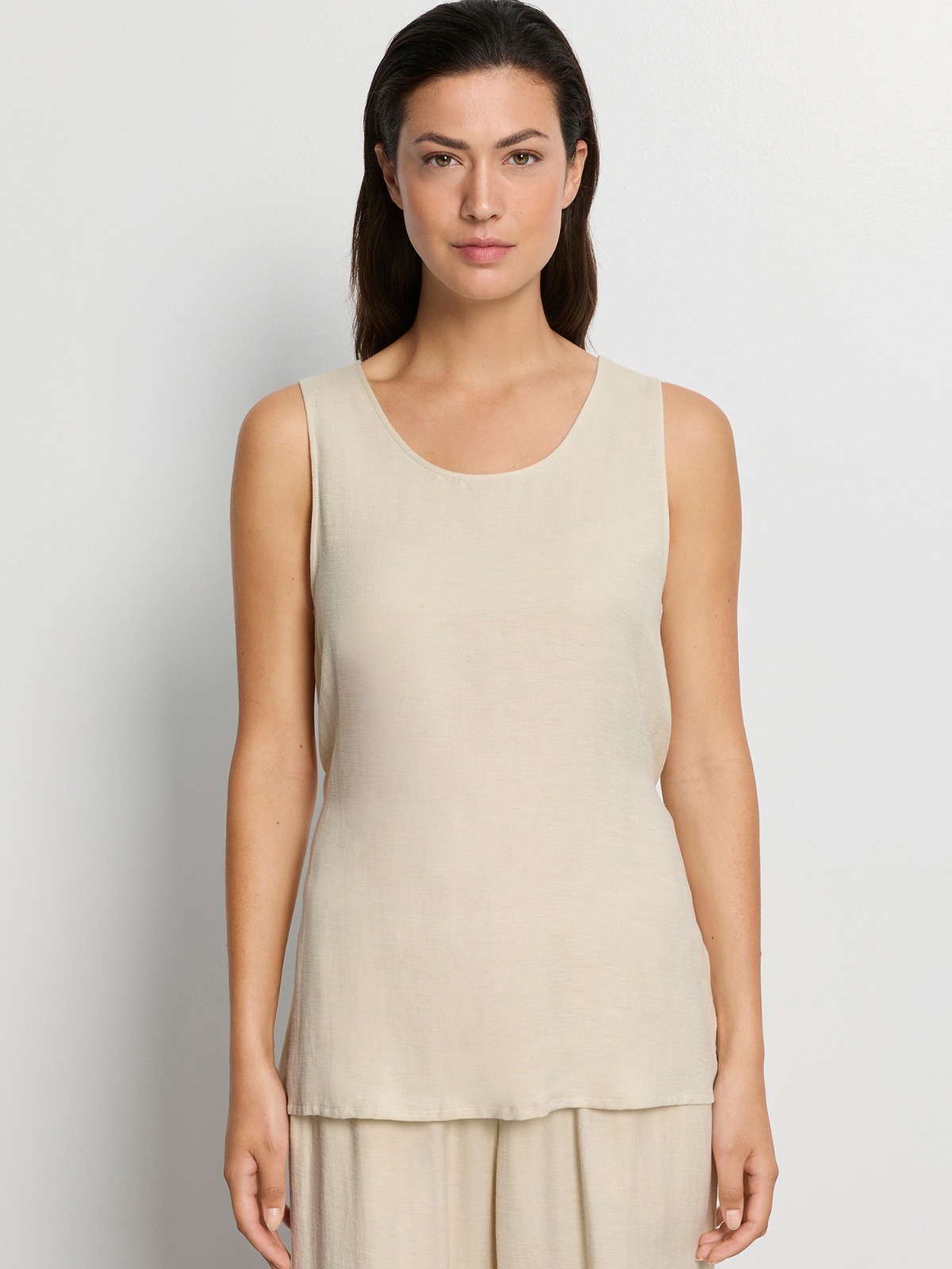 letní lněný top bez rukávů - Hanro - Urban casuals